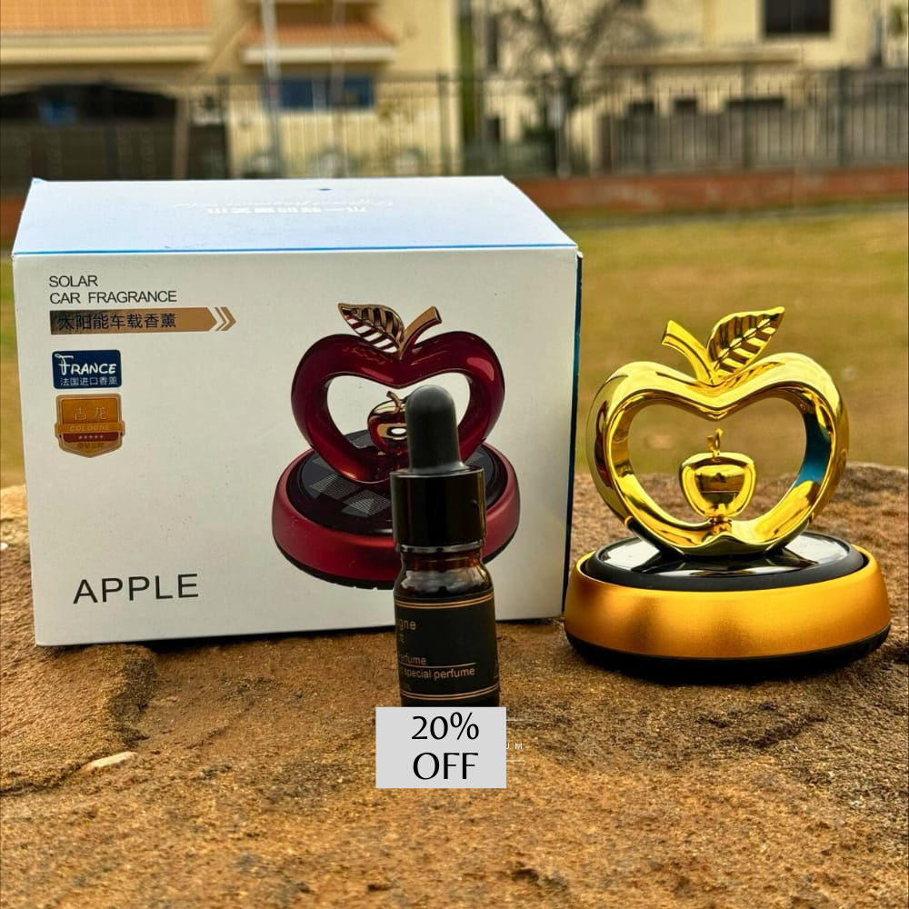 Apple Car Solar Perfume DeshBoard Air Freshener