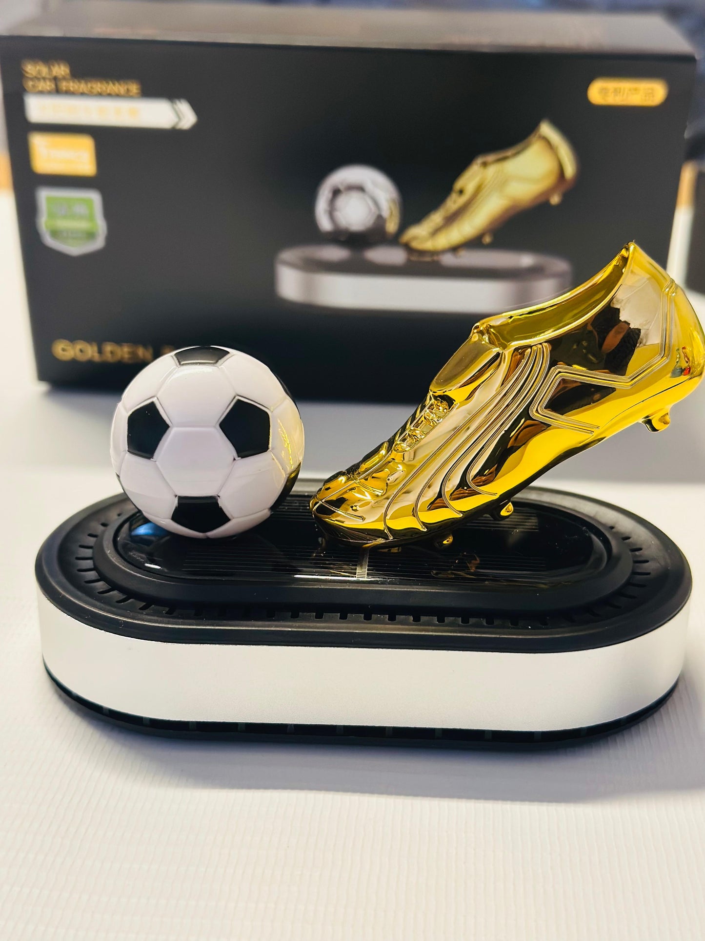 Solar Air Freshener – Golden Boot Edition ⚡✨