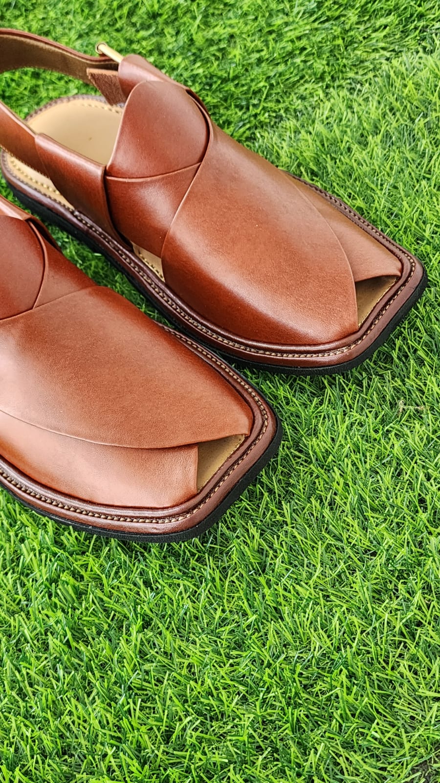 Peshaweri Smart Zalmai Plan Mustard Chappal