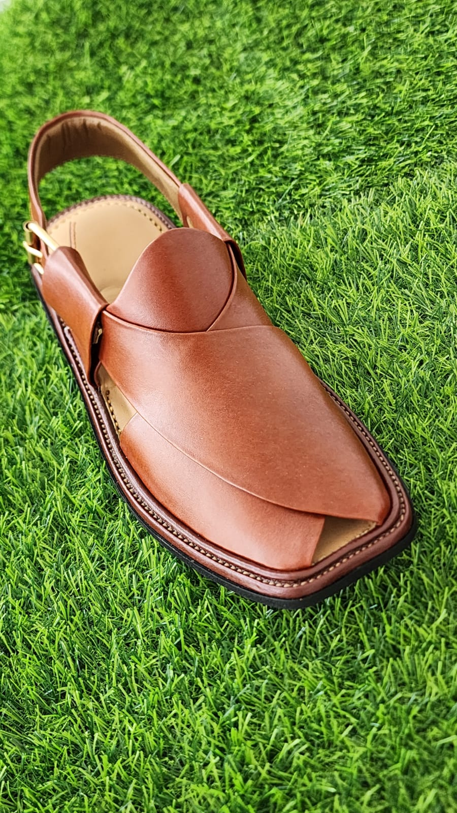 Peshaweri Smart Zalmai Plan Mustard Chappal