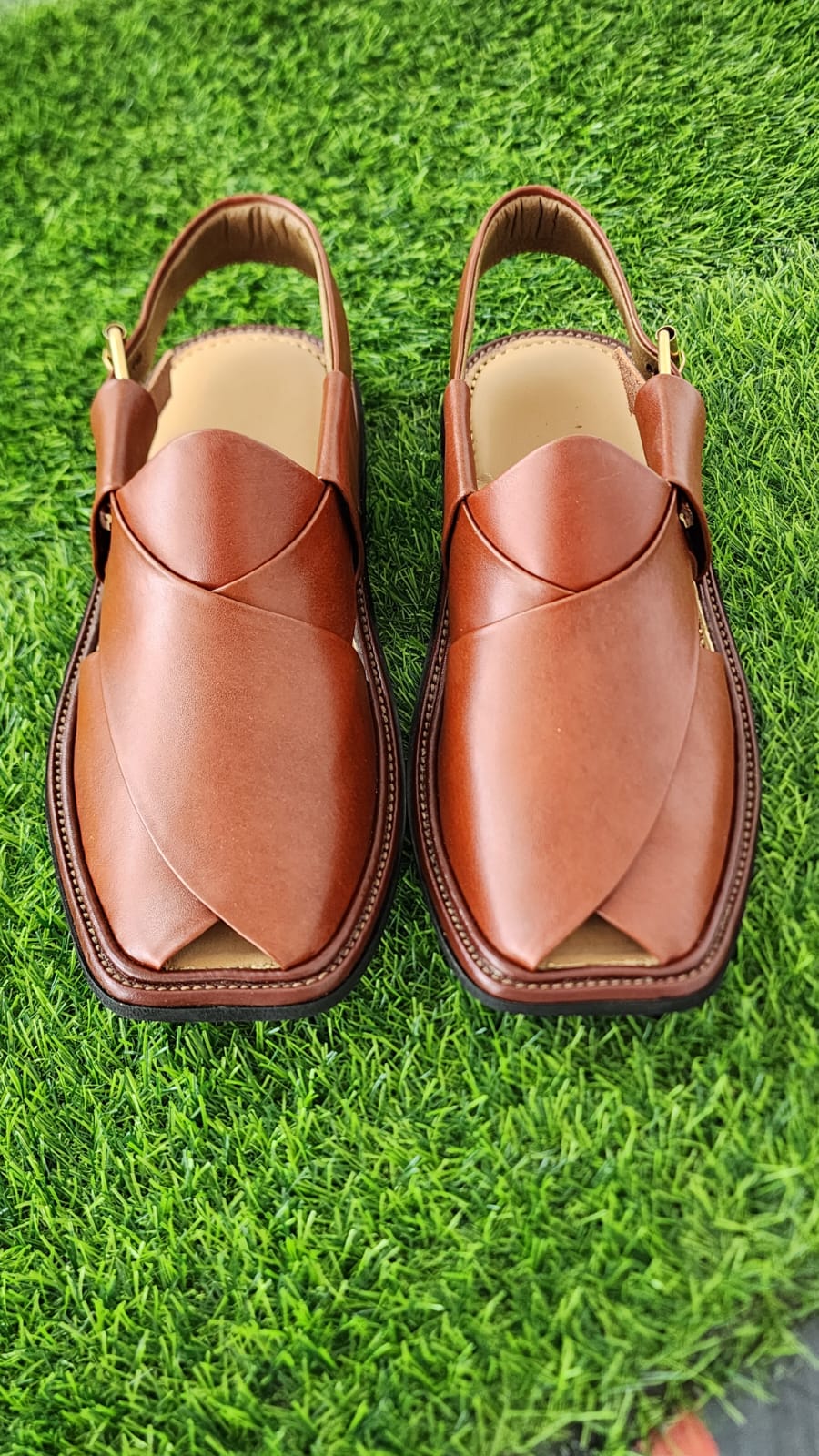 Peshaweri Smart Zalmai Plan Mustard Chappal