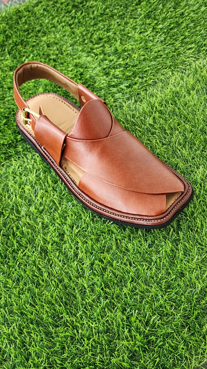 Peshaweri Smart Zalmai Plan Mustard Chappal