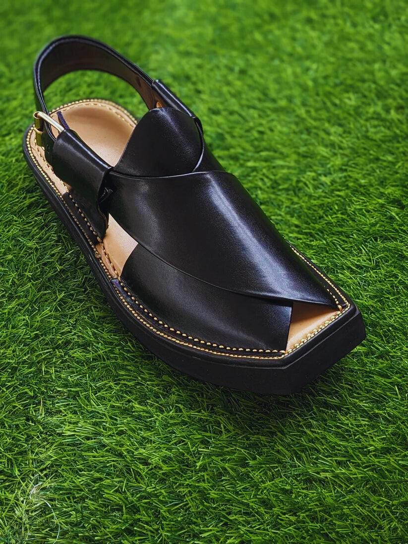 Special Kaptaan Chappal Black
