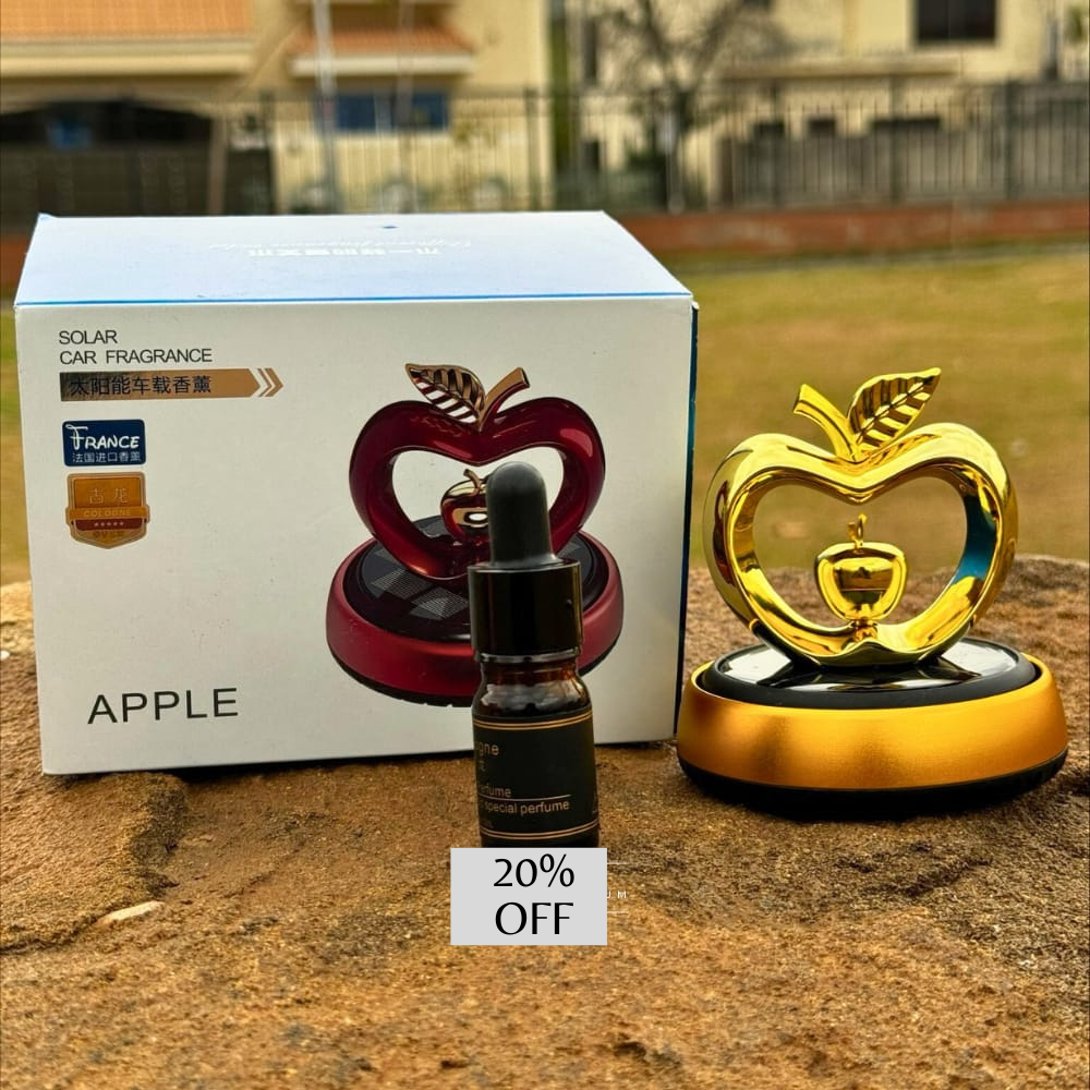 Apple Car Solar Perfume DeshBoard  Air Freshener